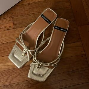 Anthropologie Gold Sandals
